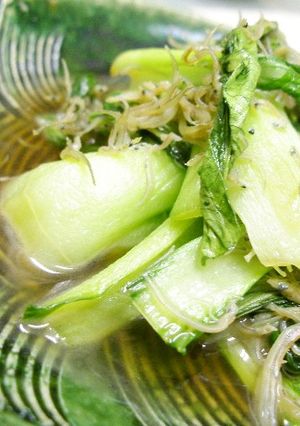 ★青梗菜とじゃこのバター醤油炒め★-レシピのメイン写真