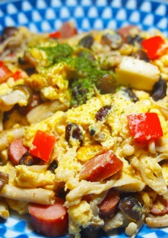 スペイン風卵とキノコの炒め物-レシピのメイン写真