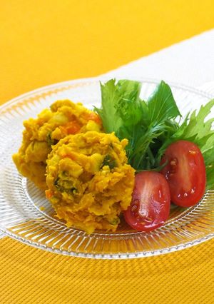 シークヮーサーでさっぱり味かぼちゃサラダ-レシピのメイン写真
