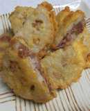 豚挽き肉のレンコンはさみ揚げ