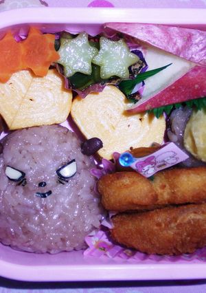 キャラ弁☆栗入りお赤飯とバク-レシピのメイン写真