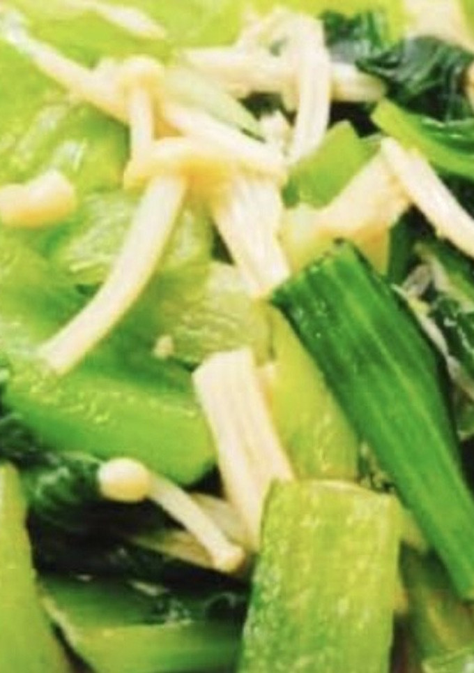 青梗菜とえのきの中華風煮蒸し&青菜炒め-レシピのメイン写真