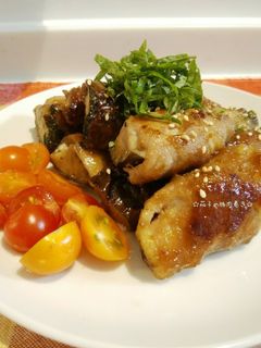 茄子の豚肉巻き-レシピのメイン写真