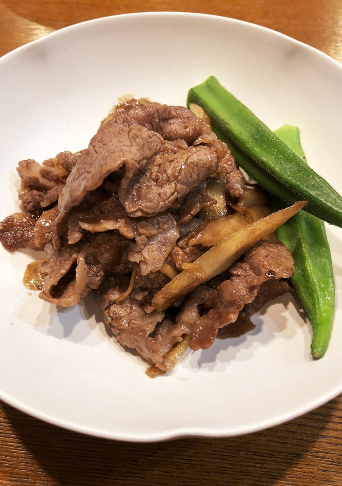 ごぼうと牛肉の甘辛炒め-レシピのメイン写真