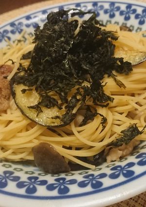 地のりと豚肉の和風パスタ-レシピのメイン写真
