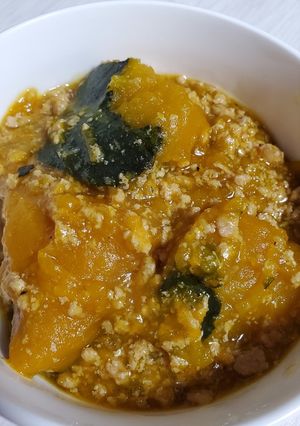 電気圧力鍋(コイズミ)かぼちゃのそぼろ煮-レシピのメイン写真