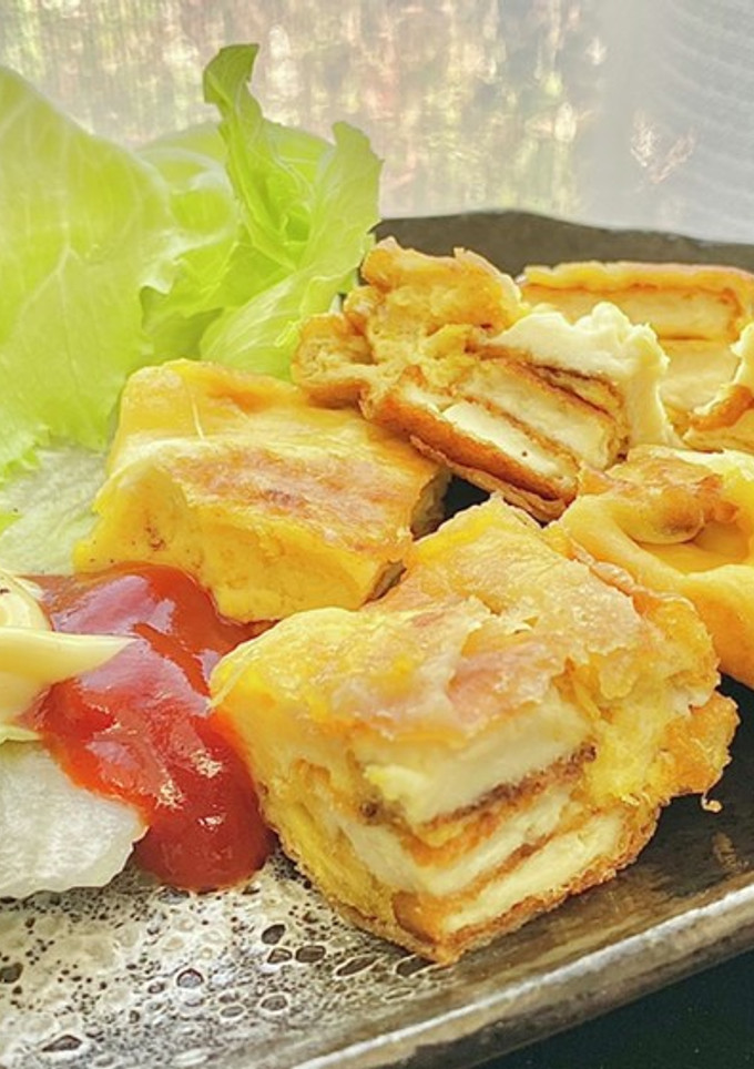 厚揚げ！タマゴandチーズ　タロの弁当-レシピのメイン写真