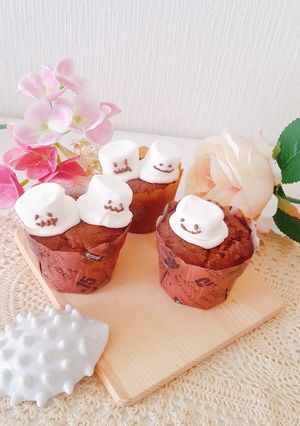 簡単☆マシュマロおばけのチョコマフィン-レシピのメイン写真