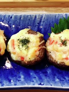 ♡しいたけのカニマヨチーズ焼き-レシピのメイン写真
