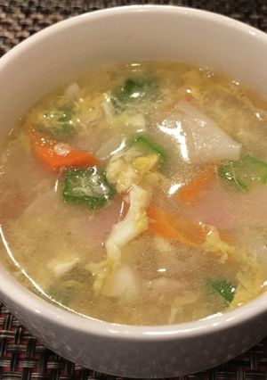 余った餃子の皮でトロ〜ンなスープ風-レシピのメイン写真
