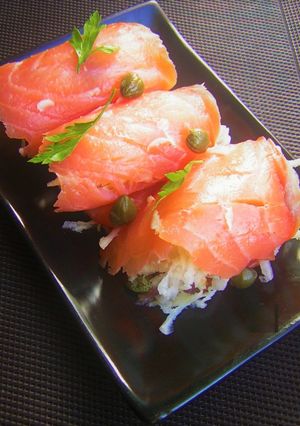 根セロリとサーモンのサラダ-レシピのメイン写真