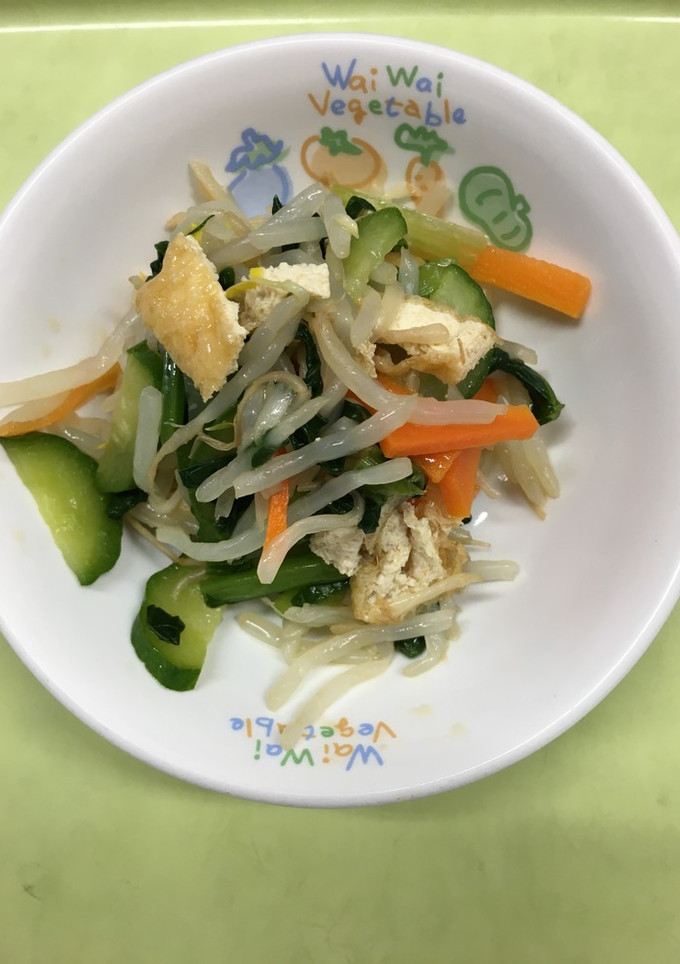 【保育園給食】もやしと油揚げの中華和え-レシピのメイン写真
