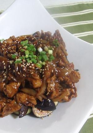 茄子の豚味噌のせ-レシピのメイン写真