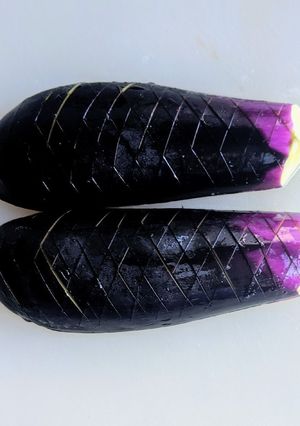 茄子の隠し包丁-レシピのメイン写真