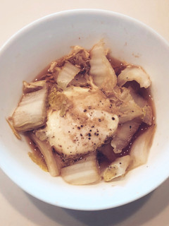 レンジで簡単 白菜のすき焼き風巣ごもり卵-レシピのメイン写真