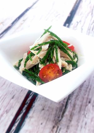 シーアスパラとサラダチキンの和え物-レシピのメイン写真