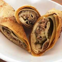 รูปของ 豆腐皮の春巻き　糖質制限　サバ缶　