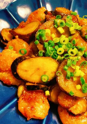 コクうま!海老と茄子のオイマヨ炒め-レシピのメイン写真