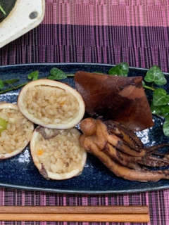 簡単おつまみ☆秋色イカ飯-レシピのメイン写真