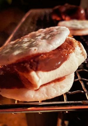 白い風船で和製スモア☆ バーベキューに！-レシピのメイン写真