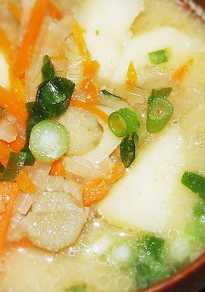 豚汁風の肉無し味噌汁-レシピのメイン写真