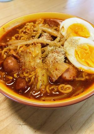 1人ランチ★辛いラーメンサッポロ1番★-レシピのメイン写真