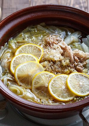 豚バラ白菜のねぎ塩レモン鍋-レシピのメイン写真