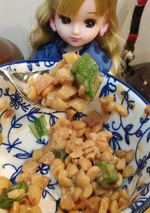 リカちゃん♡小学生が考える！納豆オクラ♪-レシピのメイン写真