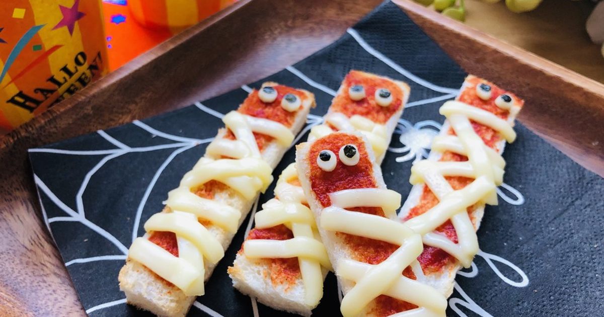 簡単ハロウィン♪ミイラのトースト by LimeLunch 【クックパッド