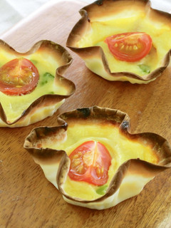 【副菜】ぎょうざの皮を使ったキッシュ-レシピのメイン写真
