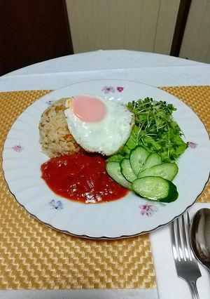 ガパオ・タコライスのコラボランチ！-レシピのメイン写真