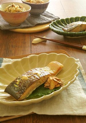 ごはんが進む☆鮭のみそマヨガーリック焼き-レシピのメイン写真