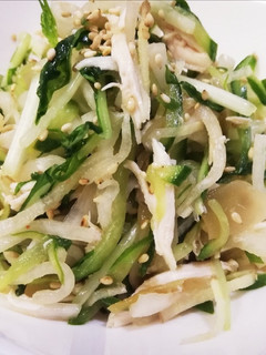 生姜でさっぱり蒸し鶏とザーサイのサラダ-レシピのメイン写真