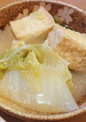 白菜と厚揚げのクリーム煮風-レシピのメイン写真