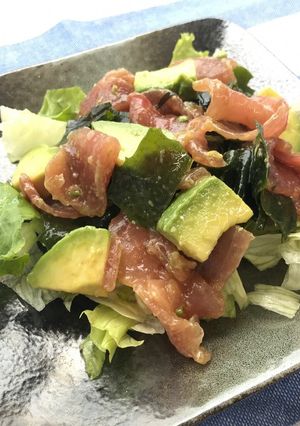 まぐろとアボカドの和風サラダ-レシピのメイン写真