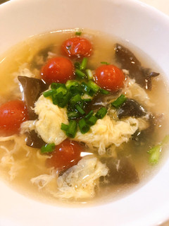キクラゲとトマトのふんわり中華スープ-レシピのメイン写真