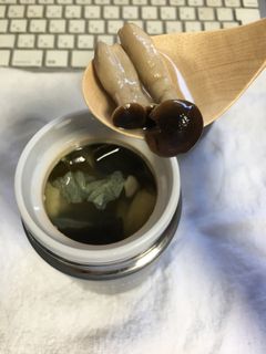 スープポットでキノコと揚げの昆布スープ-レシピのメイン写真