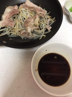 豚肉ともやし蒸し、手作り柚子ポン酢-レシピのメイン写真