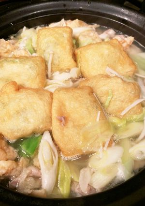 カットキャベツ簡単！揚げキャベチーズ餅鍋-レシピのメイン写真