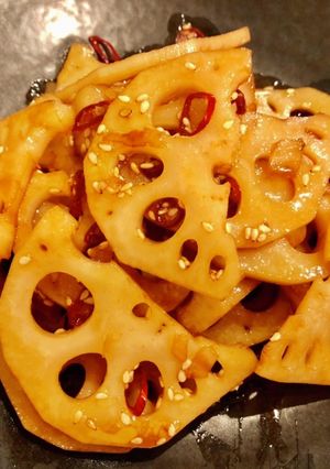 蓮根のバルサミコ酢炒め-レシピのメイン写真