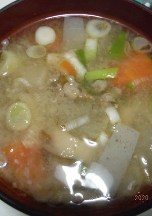 ほんのり甘い九州味噌の豚汁-レシピのメイン写真