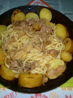 ポテト&松坂ポークの焼きうどん-レシピのメイン写真
