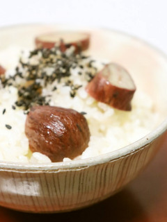 秋の楽しみ♪美味♪栗渋皮煮入り栗ご飯-レシピのメイン写真