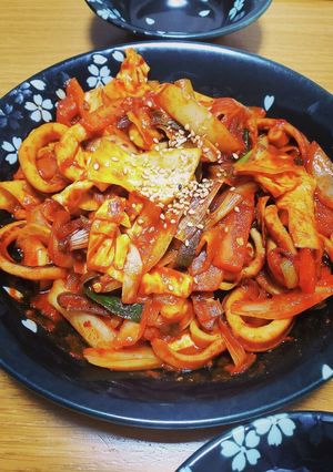 [韓国料理] イカの辛炒め-レシピのメイン写真
