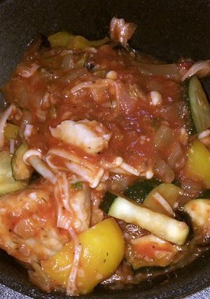 白身魚と夏野菜のチーズアラビアータ-レシピのメイン写真