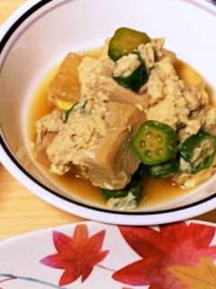 高野豆腐とオクラの卵とじ-レシピのメイン写真