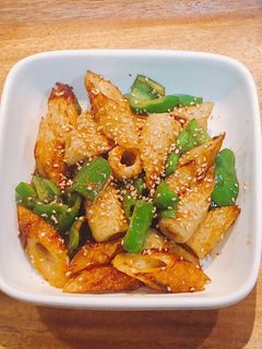 ちくわとピーマンの甘辛炒め(お弁当にも)-レシピのメイン写真