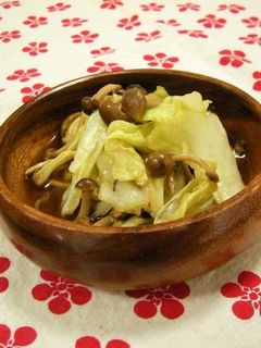 キャベツとしめじのさっぱり甘酢炒め-レシピのメイン写真
