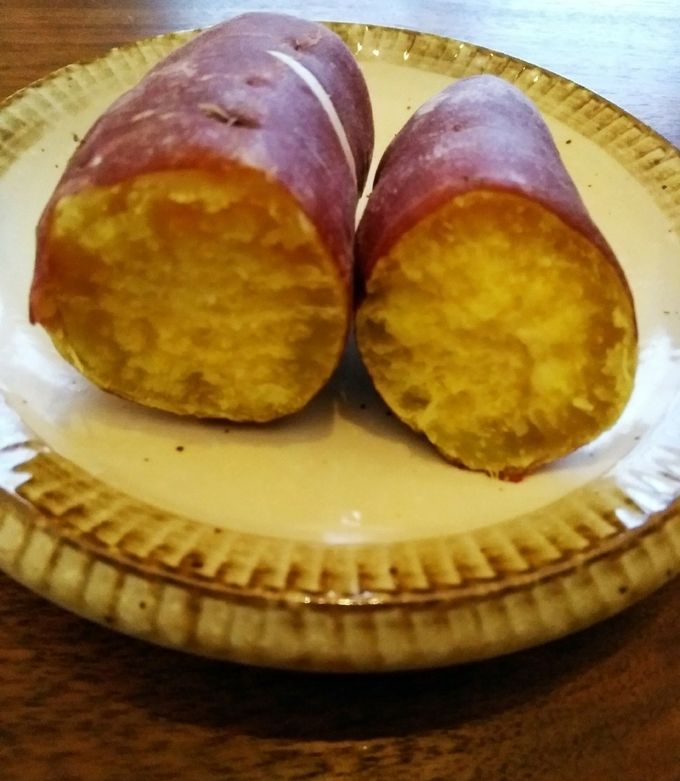 ホックホク(๑´ڡ`๑)グリルで焼き芋-レシピのメイン写真