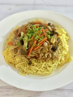 しめじと豚肉のあんかけ焼きそば-レシピのメイン写真